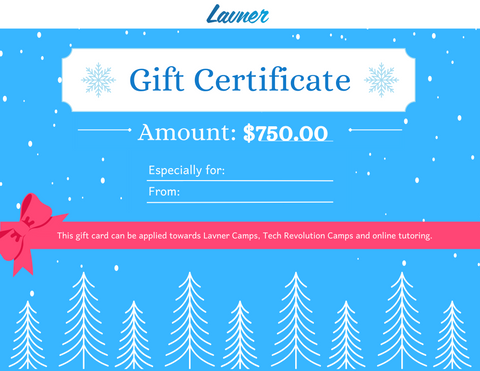 $750 Lavner Education Gift Card